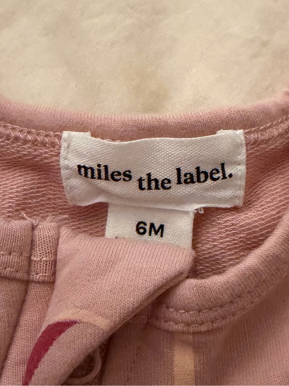 Miles The Label | Pink Ruffle-Shoulder Zip Front Footie - Picture 5 of 5